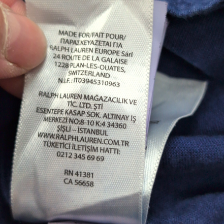 Chemise Ralph Lauren Indigo M Slim Fit bleu marine motif cachemire coton