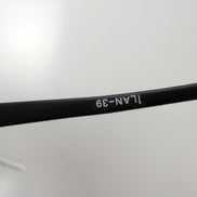 Lunettes de soleil Y2K Ovales Sans Monture Verres Jaunes Branches Noir Mat