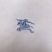 Chemise BURBERRY L Bleu Clair Logo Brodé 2 Boutons Polyester Coton manches long