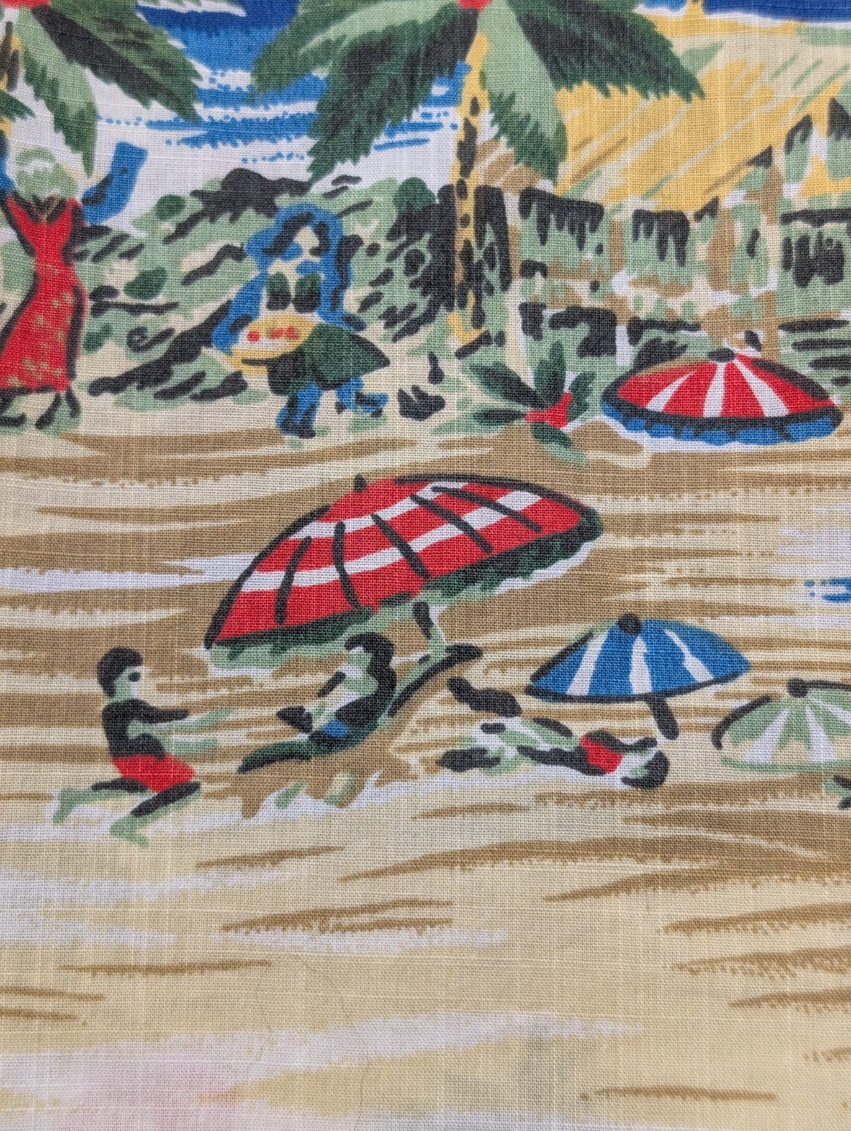 Chemise Hawaïenne J.Crew Coton Bleu Motif Plage & Palmiers - Taille S