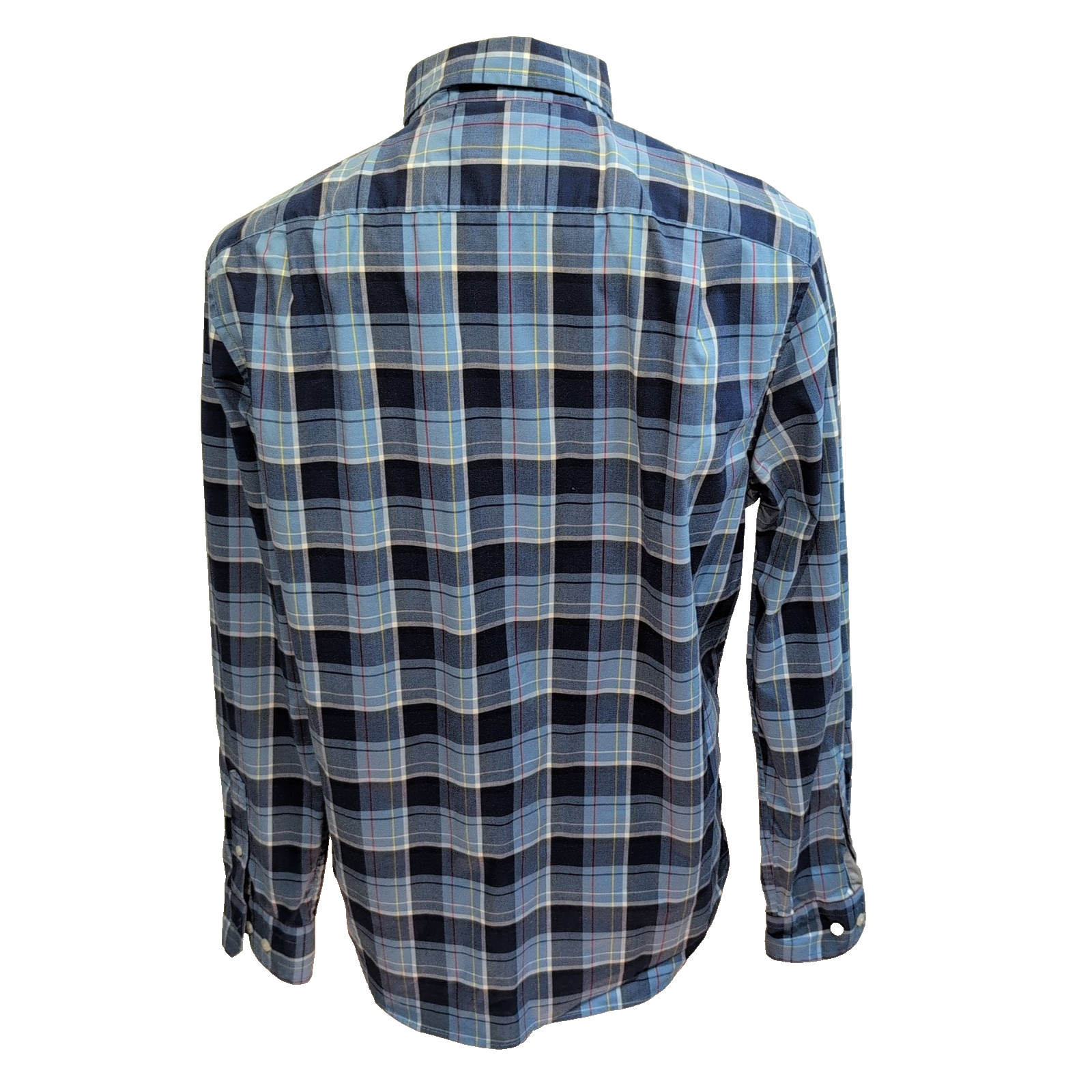 Chemise Nautica M Bleu Foncé Bleu Clair Carreaux Coton Stretch