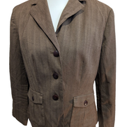 Veste Blazer femme Evan-Picone Marron à Rayures Taille L