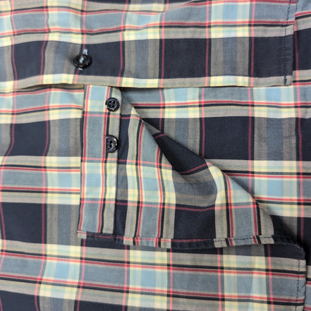 Chemise Nautica Classic Fit 2XLT Bleu Marine Carreaux 100% Coton Manches courtes