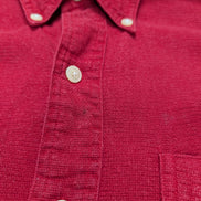 Chemise CHAPS rouge uni manches courtes taille M logo brodé 1 poche homme