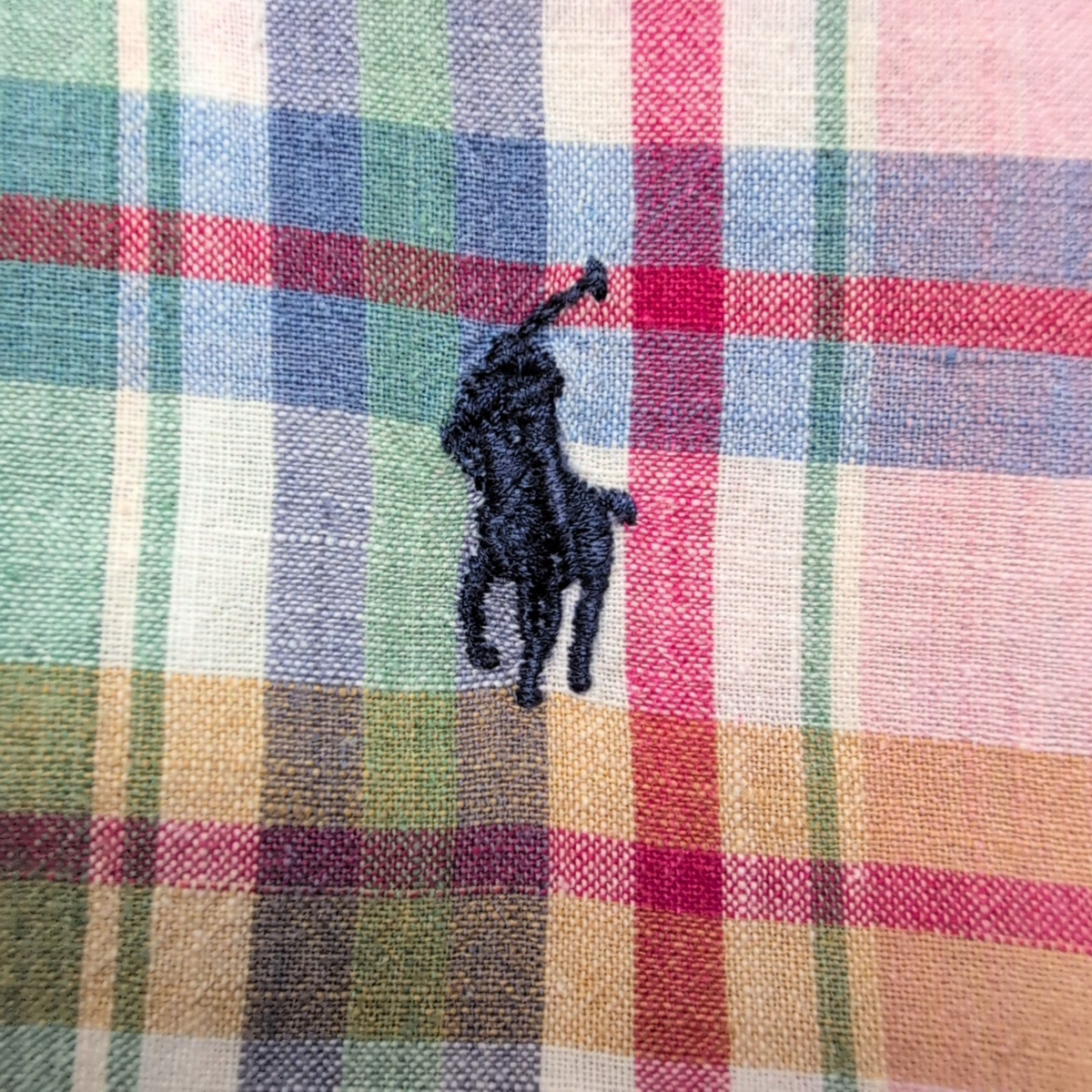 Chemise Ralph Lauren Blair XL Rouge Bleu Carreaux Manches courtes