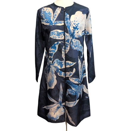 Robe de bain Mayo Bella Modest Swimwear T. S Bleu Marine Fleur NEUVE