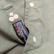 Chemise Nautica Vert Kaki Oxford Coton Manches Longues Taille L