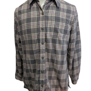 L.L.Bean Surchemise Veste Flanelle Carreaux Gris Violet Polaire Doublée M |252S