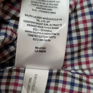 Chemise RALPH LAUREN Classic Fit Coton Stretch Vichy Rouge Bleu - Taille XS