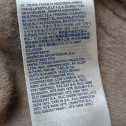 Pull Col V Tommy Hilfiger Marron Clair 100% Laine d'Agneau - Taille L / XL