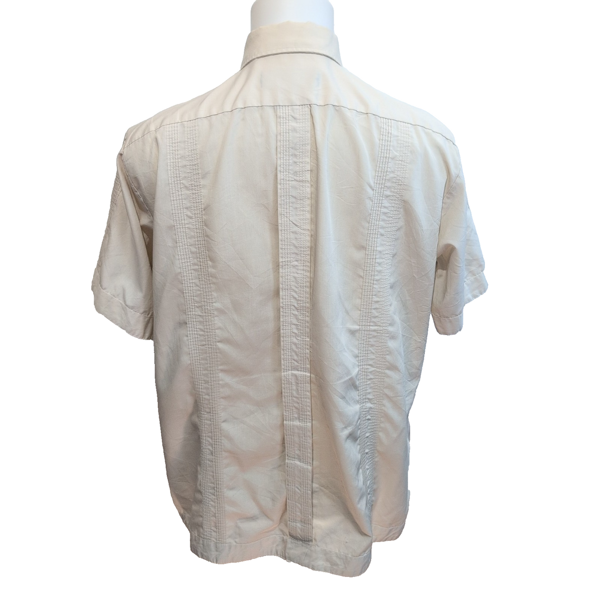 Chemise Emilio Batchi Cuba Panama Beige 4 Poches Brodée Taille L Homme