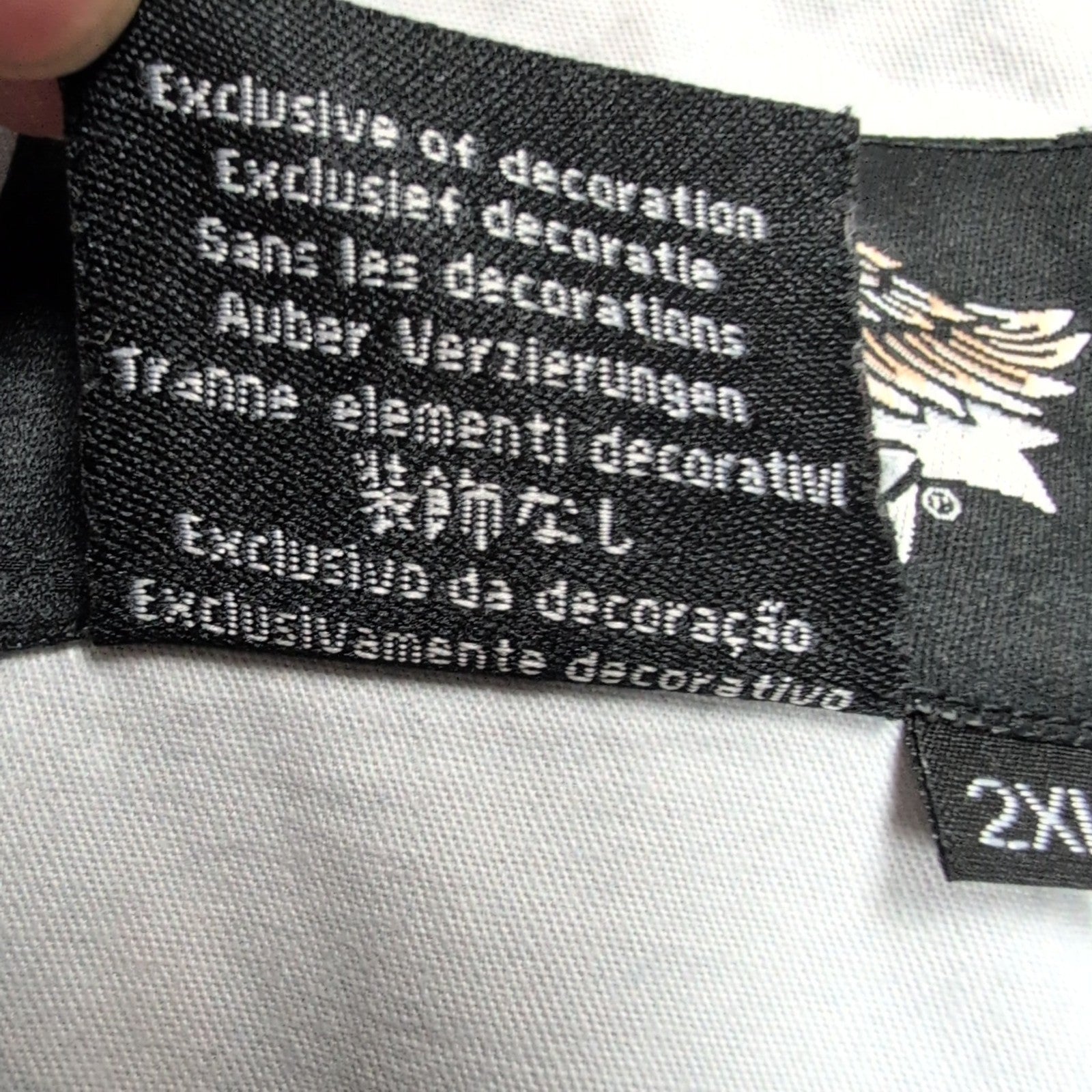 Harley Davidson chemise manches courtes gris clair ailes d’ange dos taille 2XL