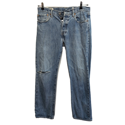 Levi’s 501 Jean Homme W32 L30 Bleu Vintage Grunge Pantalon Bouton