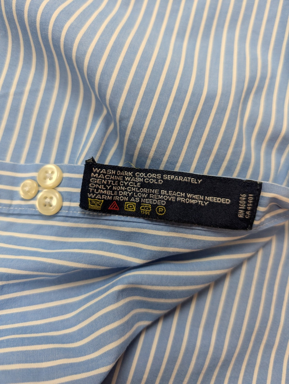 Chemise Nautica à Rayures Bleues & Blanches - Taille M