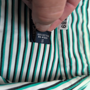 Chemise Polo Ralph Lauren L Rayures Vert Noir Made in Hong Kong manches longues
