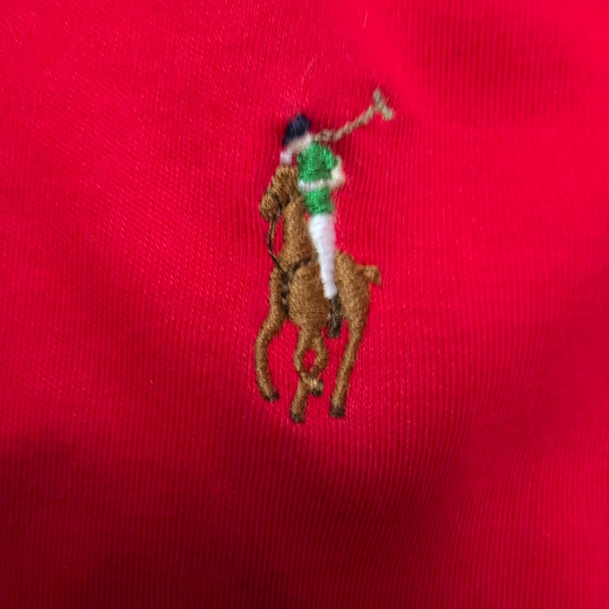 Polo Ralph Lauren Homme M Rouge Logo Marron Polo Manches Courtes