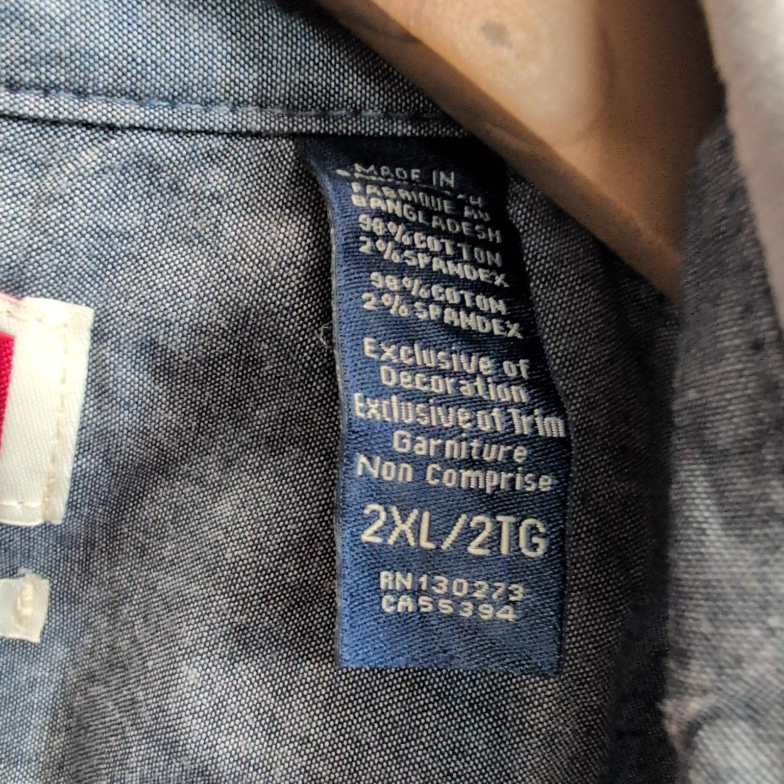 Chemise Wrangler gris uni manches courtes taille XXL #193e
