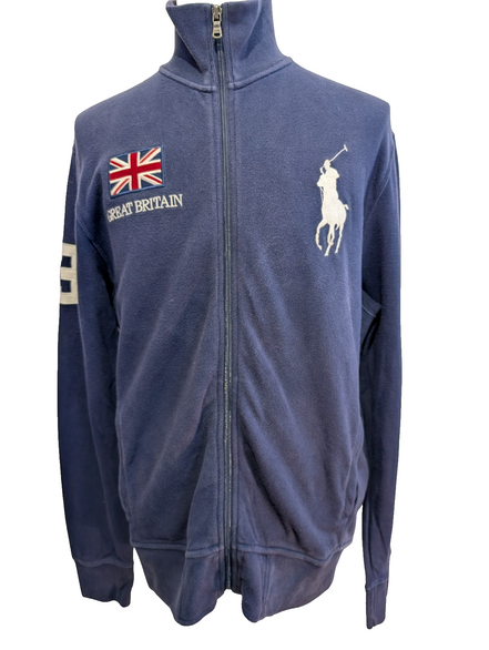 Veste zippée Polo Ralph Lauren Great Britain Bleu Marine Big Poney - Taille L