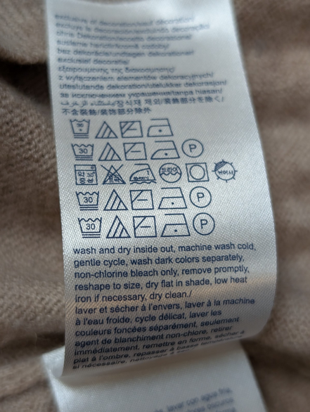 Pull Col V Tommy Hilfiger Marron Clair 100% Laine d'Agneau - Taille L / XL