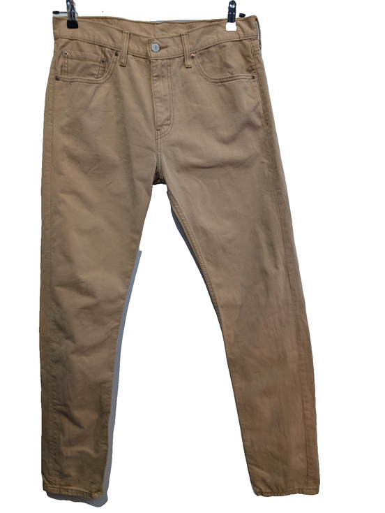 Jean Levi's 508 Regular Taper Marron Clair Beige Homme coupe droite W32 L34