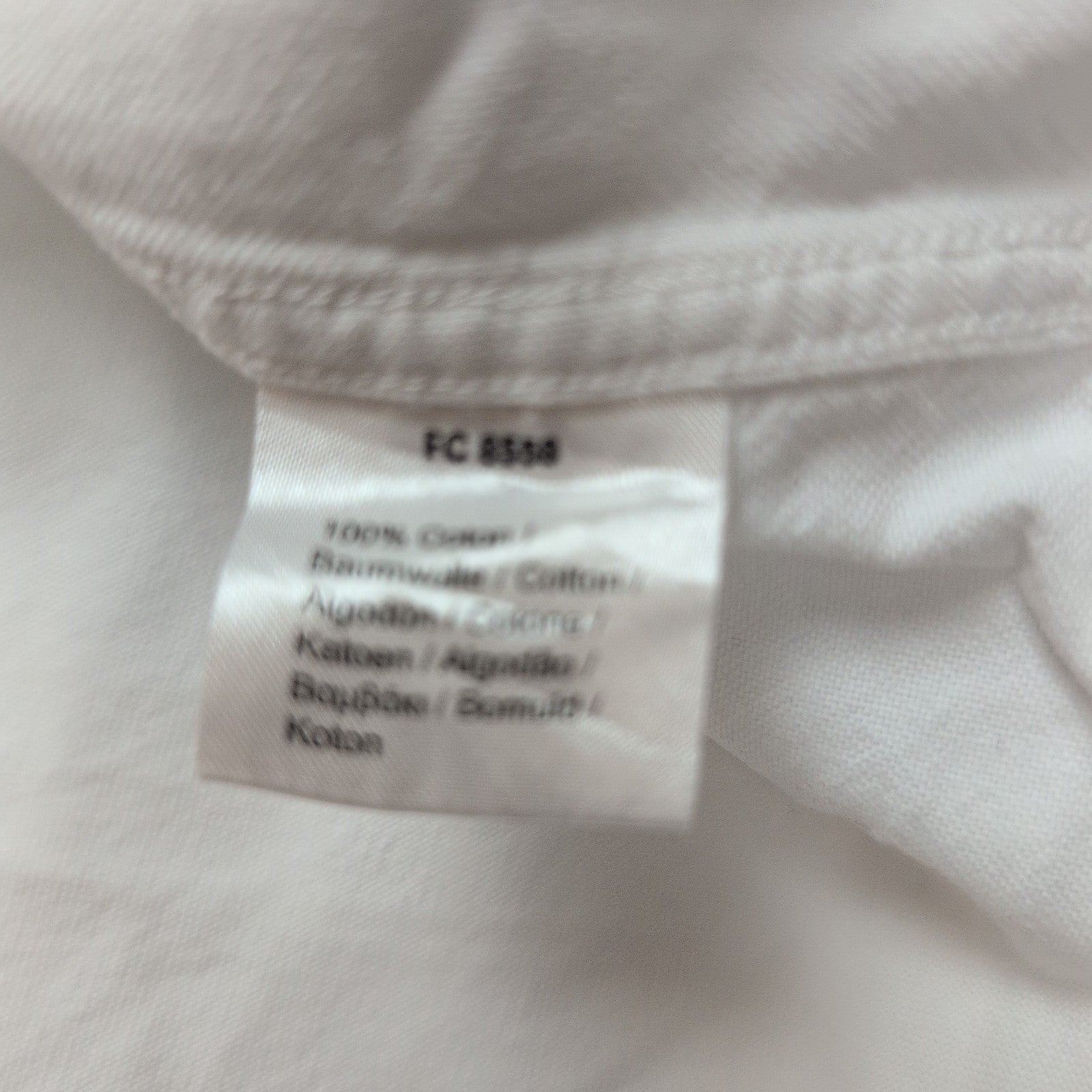 Chemise Lacoste L 42 Blanche Manches Courtes 100% Coton Logo Brodé