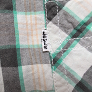Chemise Levi's Vintage Carreaux Gris / Blanc / Vert Taille S manches longues