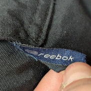 REEBOK Manteau Blouson Vintage Matelassé Noir Gris Capuche Col Taille L | 310BSR