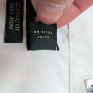 Chemise Lauren Ralph Lauren 2XL blanche Classic Fit coton unie manches longues