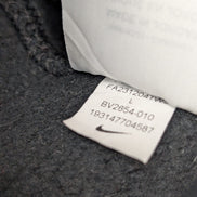 Sweat à Capuche Nike Noir - Logo Brodé Blanc - Coton Épais Premium - Taille L