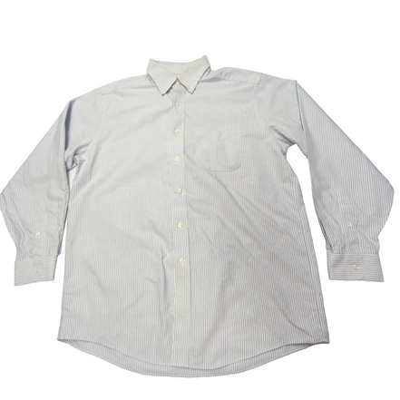 Chemise L.L. Bean à rayures bleues taille L #118e