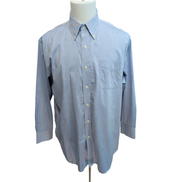 Chemise Lauren Ralph Lauren Classic Fit Bleu Clair Uni XL XXL manches longues