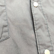 Chemise Levi's marron gris uni manches courtes western cowboy taille L 2 poches