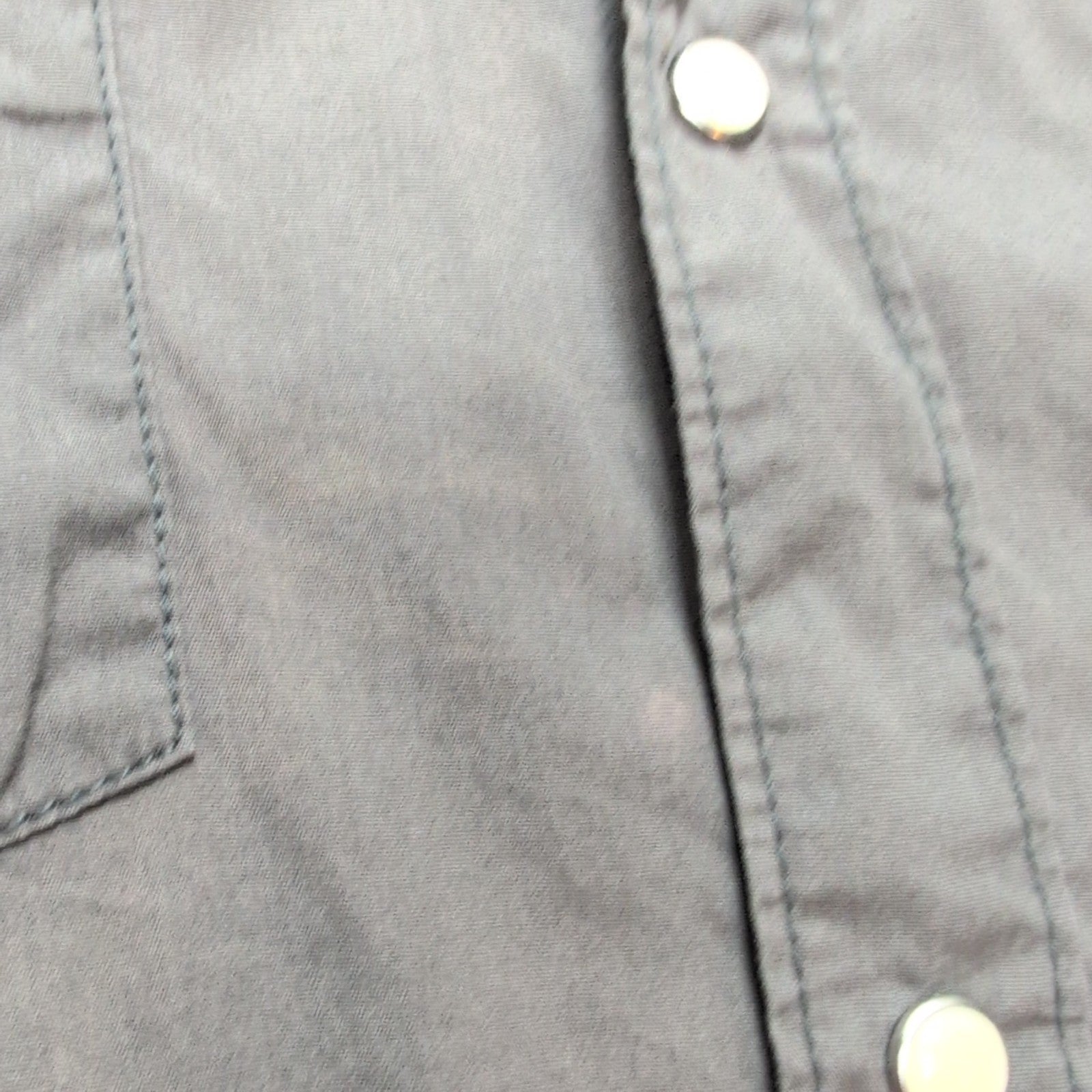 Chemise Levi's marron gris uni manches courtes western cowboy taille L 2 poches