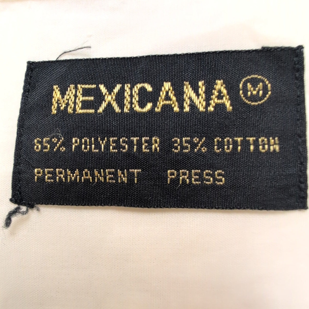 Chemise Hawaïenne Mexicana M Blanc Cassé 4 Poches Panama Brodée Vintage