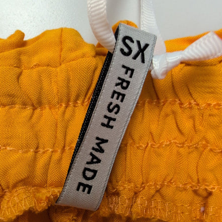 Short Femme XS Fresh Made Jaune 100% Viscose Fluide Neuf