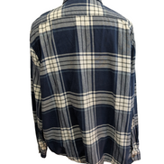 CHEMISE WRANGLER FLANELLE XXL CARREAUX BLEU MARINE VINTAGE Workwear