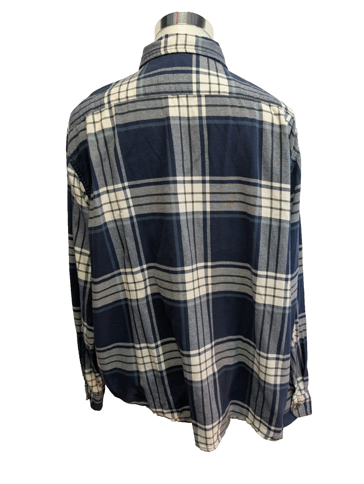 CHEMISE WRANGLER FLANELLE XXL CARREAUX BLEU MARINE VINTAGE Workwear