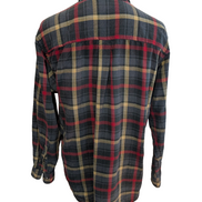 👕 Chemise IZOD L Flanelle Tartan Rouge Beige Coton |302S