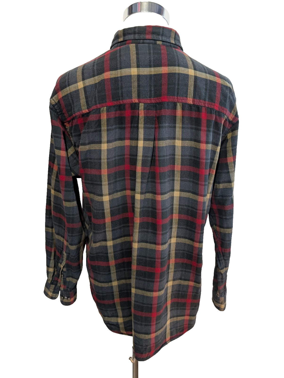 👕 Chemise IZOD L Flanelle Tartan Rouge Beige Coton |302S