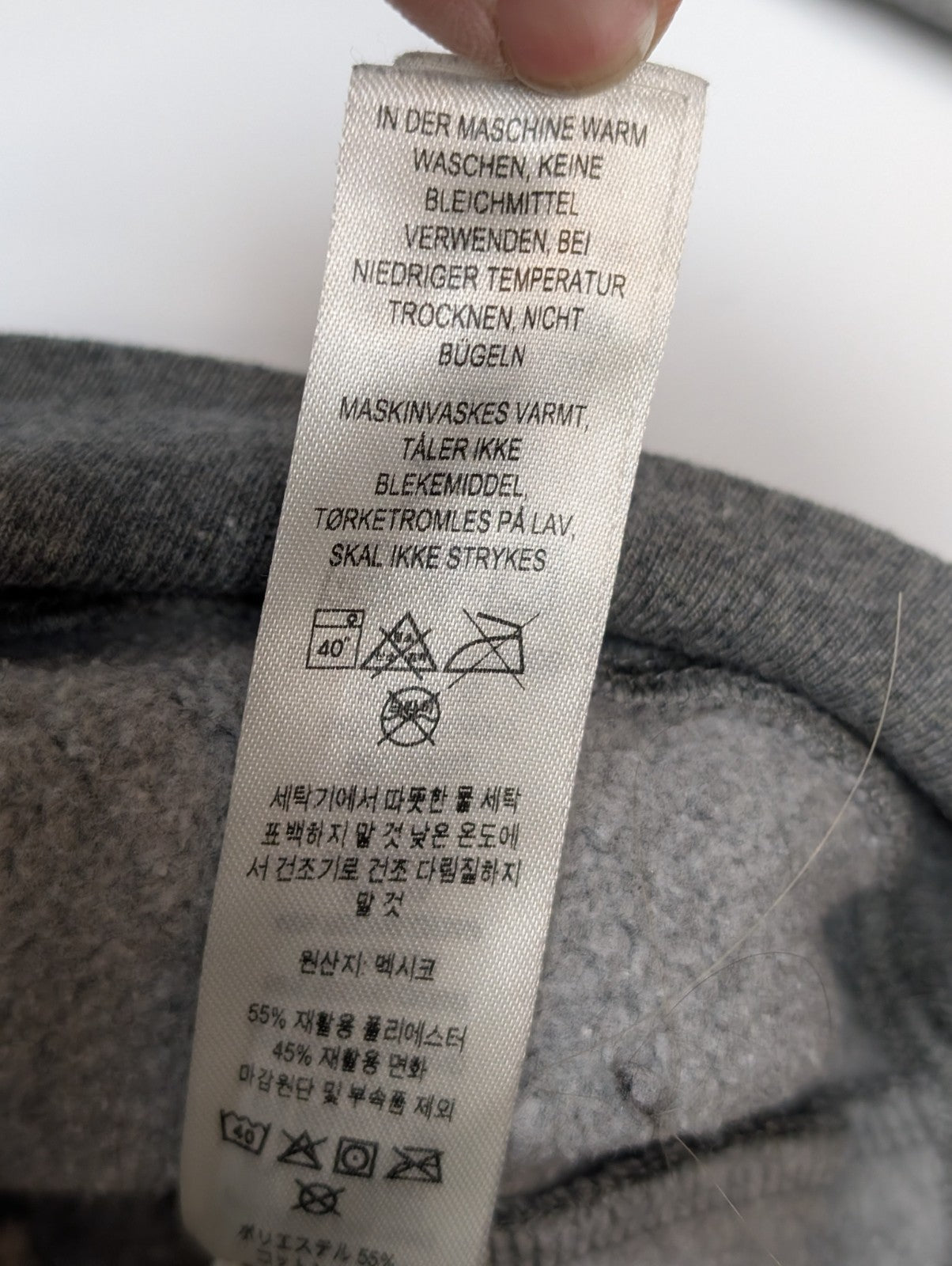 Sweat Patagonia Gris Col Rond Imprimé Bordeaux M