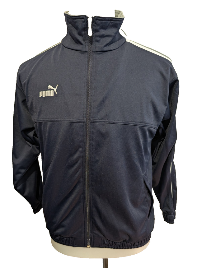Veste Puma Bleu Marine Taille L (Taille Petit S/M) Jogging Sportswear Zippée