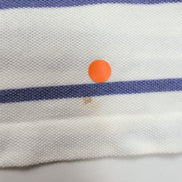 Polo Ralph Lauren Homme XL Blanc Rayures Lilas Logo Vert Polo Manches Courtes