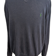 Pull Sweat Polo Ralph Lauren Col Rond Bleu Marine Taille M Logo Vert