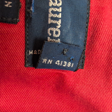 Chemise Ralph Lauren L/XL Rouge Unie Vintage Logo Gris Button Down Shirt