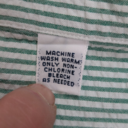 Chemise Polo Ralph Lauren Shirt XXL Blake Vert Rayé Gaufré Manches Courtes BD
