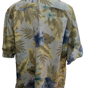 Chemise Hawaïenne Havana Jack's Café 100% Soie - Fleurs & Feuillage - XL