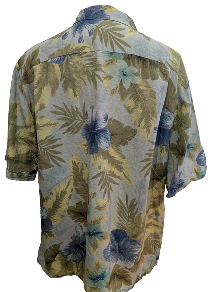 Chemise Hawaïenne Havana Jack's Café 100% Soie - Fleurs & Feuillage - XL