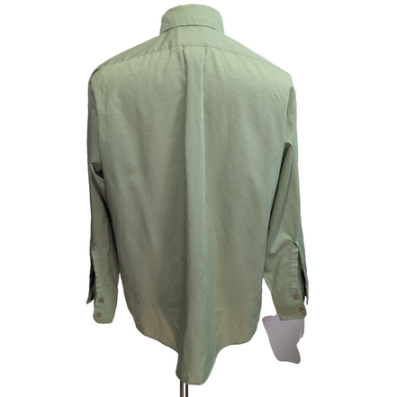 Chemise TOWNCRAFT Taille L Verte Col Pointe Permanent Press Vintage