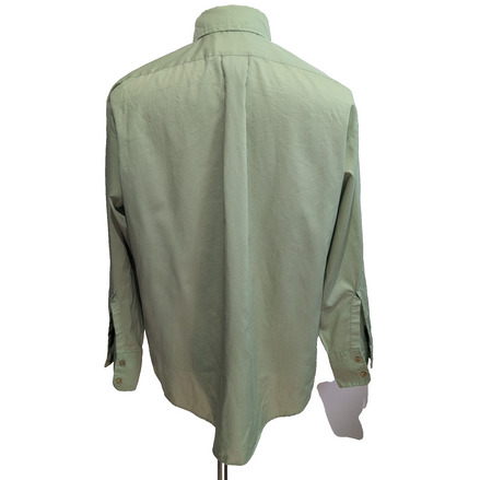 Chemise TOWNCRAFT Taille L Verte Col Pointe Permanent Press Vintage