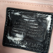 Sac Coach Signature Bandoulière Toile Marron Cuir Noir